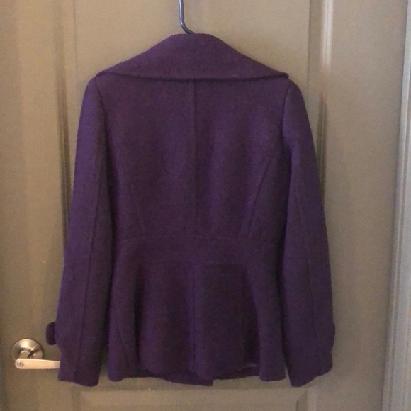 Purple Button Down Coat - Picture 2 of 7